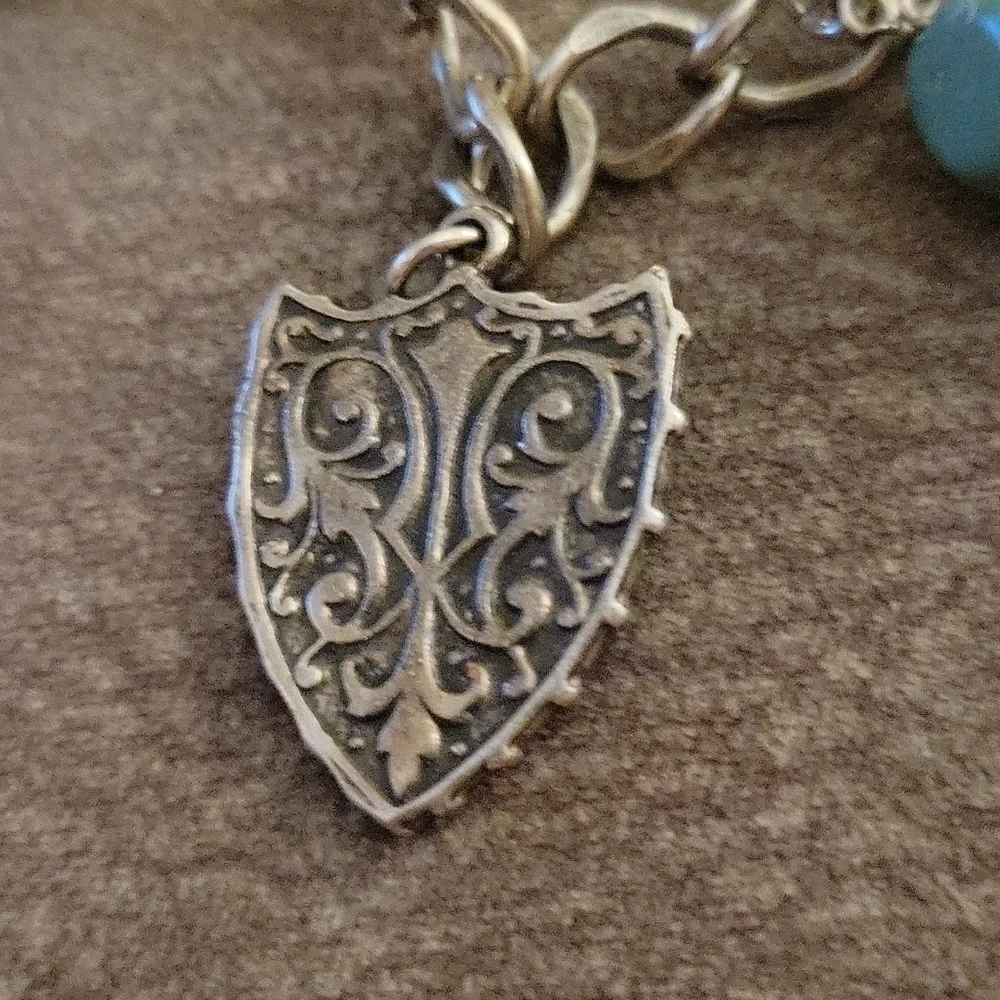 3/$30 SHI BY JOURNEYS Crest Fleur De Lis Crown Charm Castlecore Bracelet